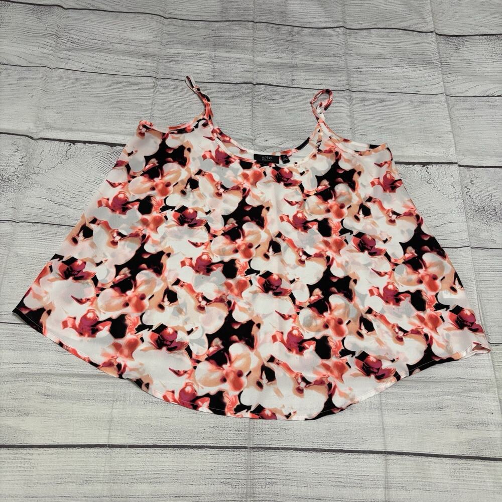 Apt. 9 Womens Size Medium Floral Spaghetti Strap Camisole Tank Top